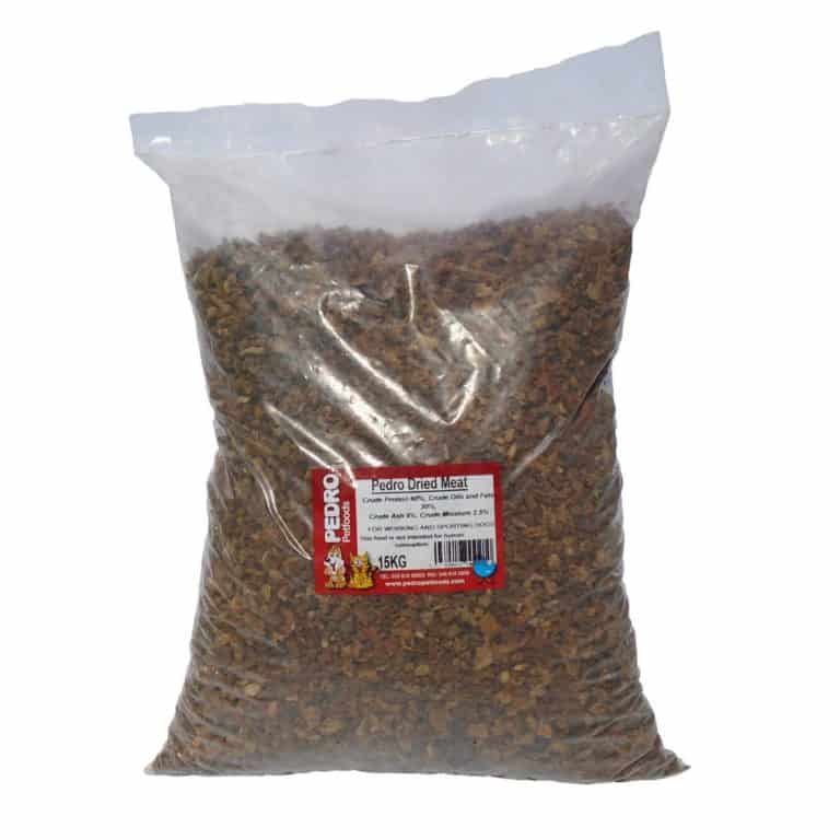 100 Dried Meat Chunks 15kg Greyhound Superstore
