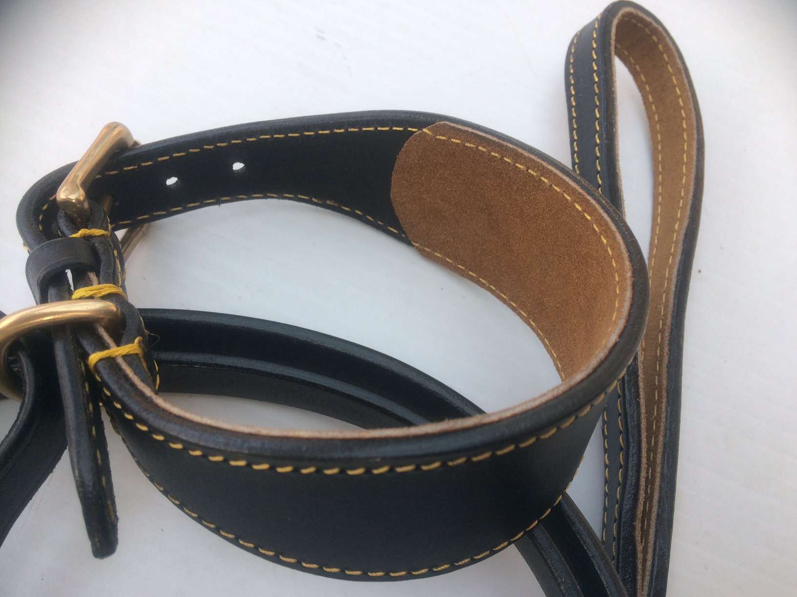 Quality Brown Leather Collar and Lead Set - Greyhound Superstore